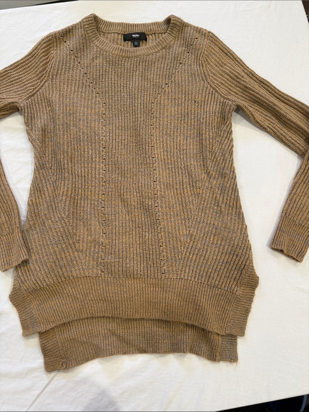 Mossimo Supply Co. Ribbed Camel Crewneck Sweater